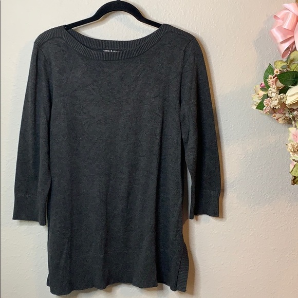 Cable & Gauge Scoop Neck 3/4 Sleeve Thin Sweater - Picture 1 of 8